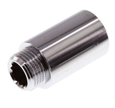 G 1/2'' F/M Messing verchromt Verlängerung DIN 3523 - 40 mm