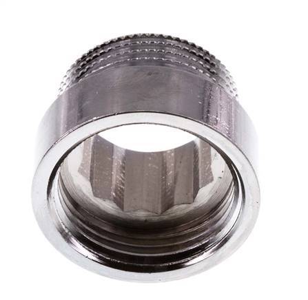 G 3/4'' F/M Chromium plated Brass Extension DIN 3523 - 10 mm [2 Pieces]