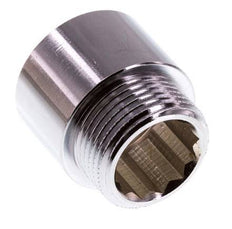 G 3/4'' F/M Messing verchromt Verlängerung DIN 3523 - 20 mm
