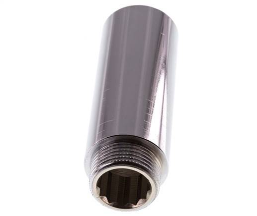 G 3/4'' F/M Messing verchromt Verlängerung DIN 3523 - 80 mm