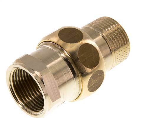 Rp 3/4'' x R 3/4'' F/M Messing Doppelnippel 3-teilig mit Flachdichtung 16 bar
