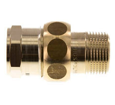 Rp 3/4'' x R 3/4'' F/M Messing Doppelnippel 3-teilig mit Flachdichtung 16 bar