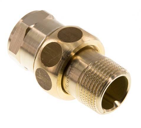 Rp 3/4'' x R 3/4'' F/M Messing Doppelnippel 3-teilig mit Flachdichtung 16 bar