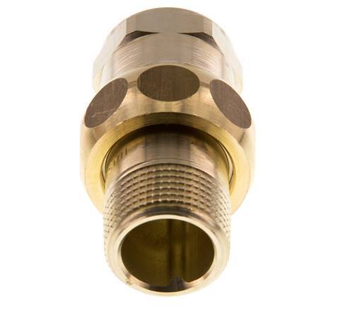 Rp 3/4'' x R 3/4'' F/M Messing Doppelnippel 3-teilig mit Flachdichtung 16 bar
