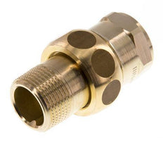Rp 3/4'' x R 3/4'' F/M Messing Doppelnippel 3-teilig mit Flachdichtung 16 bar