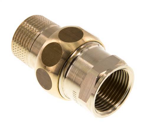 Rp 3/4'' x R 3/4'' F/M Messing Doppelnippel 3-teilig mit Flachdichtung 16 bar