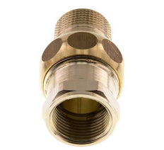 Rp 3/4'' x R 3/4'' F/M Messing Doppelnippel 3-teilig mit Flachdichtung 16 bar