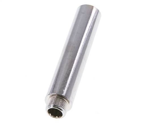 G 3/8'' F/M Messing verchromt Verlängerung DIN 3523 - 100 mm