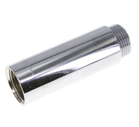 G 1'' F/M Messing verchromt Verlängerung DIN 3523 - 100 mm