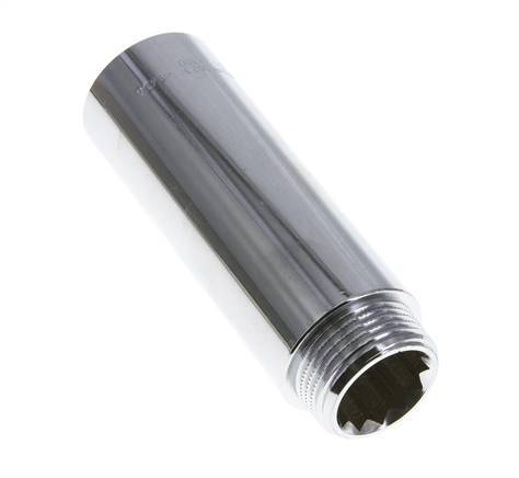 G 1'' F/M Messing verchromt Verlängerung DIN 3523 - 100 mm