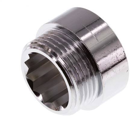 G 1'' F/M Verchromtes Messing Verlängerung DIN 3523 - 15 mm