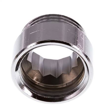 G 1'' F/M Verchromtes Messing Verlängerung DIN 3523 - 15 mm