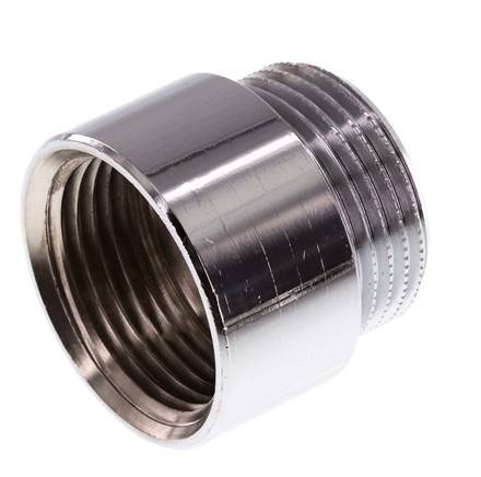G 1'' F/M Verchromtes Messing Verlängerung DIN 3523 - 20 mm