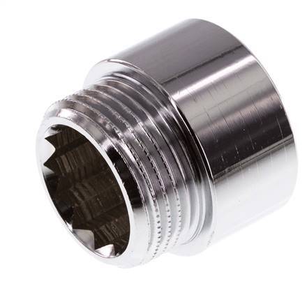G 1'' F/M Verchromtes Messing Verlängerung DIN 3523 - 20 mm