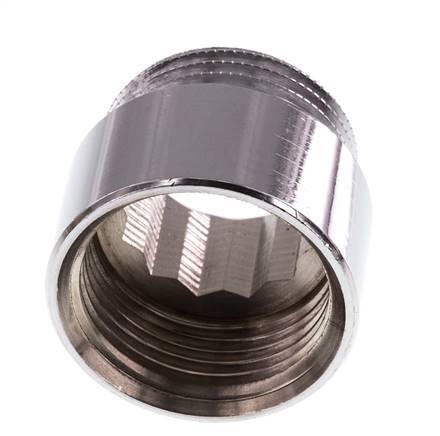 G 1'' F/M Verchromtes Messing Verlängerung DIN 3523 - 20 mm