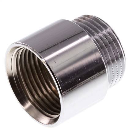 G 1'' F/M Verchromtes Messing Verlängerung DIN 3523 - 25 mm