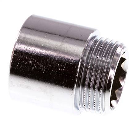 G 1'' F/M Verchromtes Messing Verlängerung DIN 3523 - 30 mm