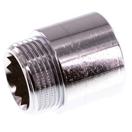 G 1'' F/M Verchromtes Messing Verlängerung DIN 3523 - 30 mm