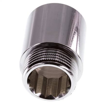 G 1'' F/M Verchromtes Messing Verlängerung DIN 3523 - 40 mm