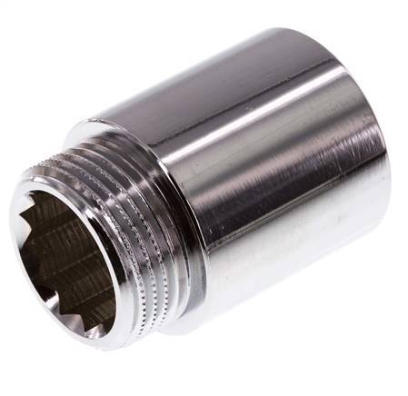 G 1'' F/M Verchromtes Messing Verlängerung DIN 3523 - 40 mm