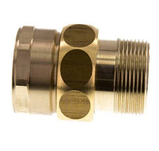 Rp 1 1/2'' x R 1 1/2'' F/M Messing Doppelnippel 3-teilig mit Flachdichtung 16 bar