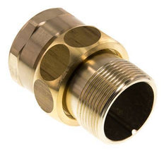 Rp 1 1/2'' x R 1 1/2'' F/M Messing Doppelnippel 3-teilig mit Flachdichtung 16 bar