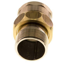 Rp 1 1/2'' x R 1 1/2'' F/M Messing Doppelnippel 3-teilig mit Flachdichtung 16 bar