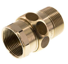 Rp 1 1/4'' x R 1 1/4'' F/M Messing Doppelnippel 3-teilig mit Flachdichtung 16 bar