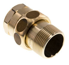 Rp 1 1/4'' x R 1 1/4'' F/M Messing Doppelnippel 3-teilig mit Flachdichtung 16 bar