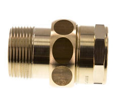 Rp 1 1/4'' x R 1 1/4'' F/M Messing Doppelnippel 3-teilig mit Flachdichtung 16 bar