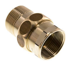 Rp 1 1/4'' x R 1 1/4'' F/M Messing Doppelnippel 3-teilig mit Flachdichtung 16 bar