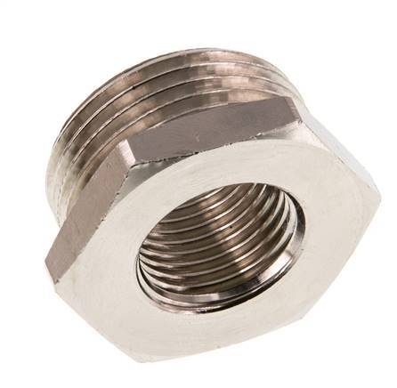 G 1/2'' x G 1'' F/M Nickel plated Brass Reducing Ring 16 Bar [2 Pieces]
