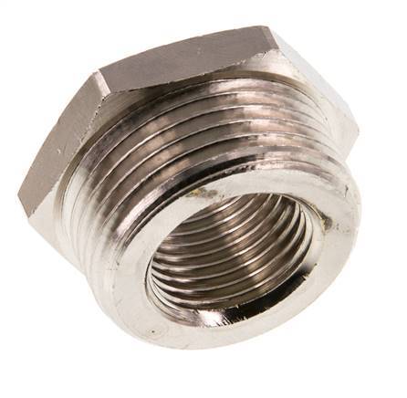 G 1/2'' x G 1'' F/M Reduzierring aus vernickeltem Messing 16 bar [2 Stück]