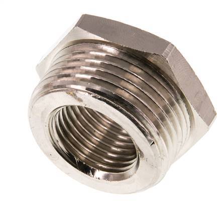 G 1/2'' x G 1'' F/M Reduzierring aus vernickeltem Messing 16 bar [2 Stück]