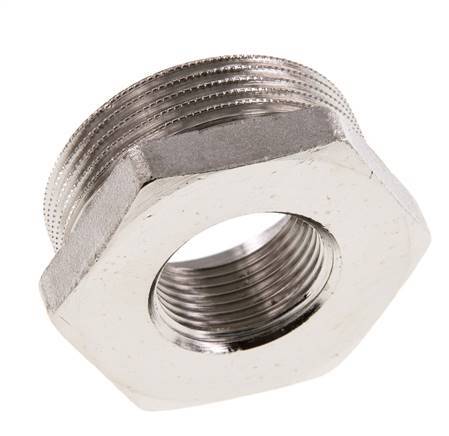 G 3/4'' x G 1 1/2'' F/M Nickel plated Brass Reducing Ring 16 Bar