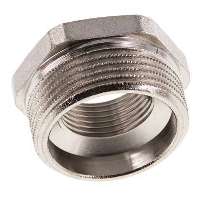 G 3/4'' x G 1 1/4'' F/M Reduzierring aus vernickeltem Messing 16 bar