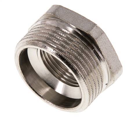 G 3/4'' x G 1 1/4'' F/M Reduzierring aus vernickeltem Messing 16 bar