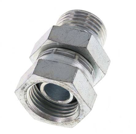 G 1/2'' F/M Zinc plated Steel Reducing Adapter 300 Bar - Hydraulic