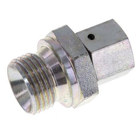 G 1/4'' x G 1/2'' F/M Zinc plated Steel Reducing Adapter 350 Bar - Hydraulic