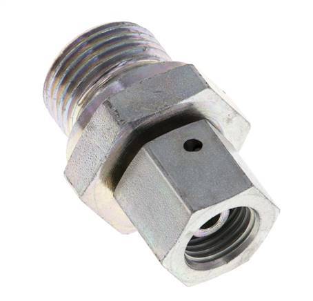 G 1/4'' x G 1/2'' F/M Zinc plated Steel Reducing Adapter 350 Bar - Hydraulic