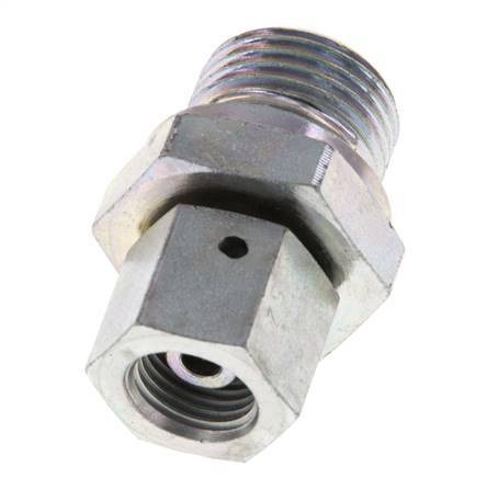 G 1/4'' x G 1/2'' F/M Zinc plated Steel Reducing Adapter 350 Bar - Hydraulic