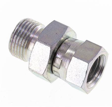 G 1/4'' x G 3/8'' F/M Verzinkter Stahl Reduzieradapter 325 bar - hydraulisch