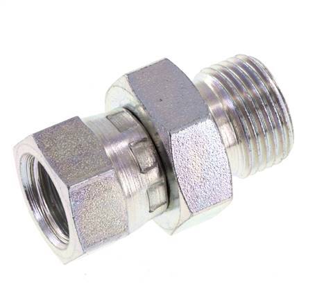 G 1/4'' x G 3/8'' F/M Verzinkter Stahl Reduzieradapter 325 bar - hydraulisch