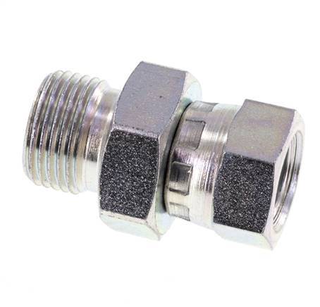 G 1/4'' x G 3/8'' F/M Verzinkter Stahl Reduzieradapter 325 bar - hydraulisch