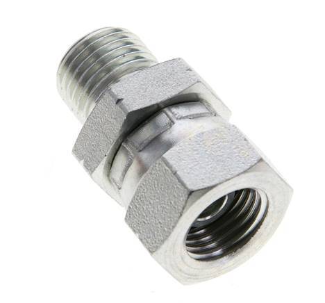 G 1/4'' F/M Verzinkter Stahl Reduzierstück 350 bar - Hydraulik [2 Stück]