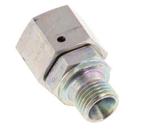 G 3/8'' x G 1/4'' F/M Zinc plated Steel Reducing Adapter 350 Bar - Hydraulic