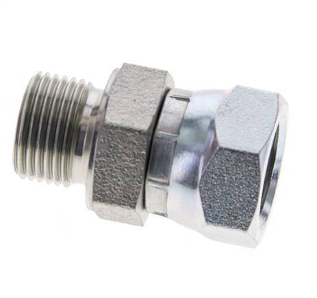G 3/8'' F/M Zinc plated Steel Reducing Adapter 325 Bar - Hydraulic [2 Pieces]