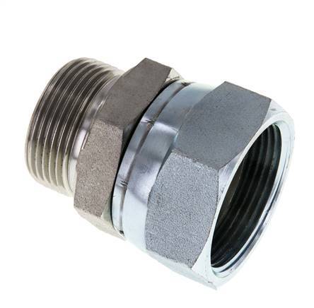 G 1 1/2'' x G 1 1/4'' F/M Verzinkter Stahl Reduzieradapter 125 bar - Hydraulisch