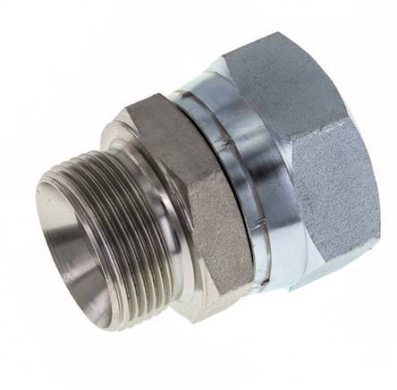 G 1 1/2'' x G 1 1/4'' F/M Verzinkter Stahl Reduzieradapter 125 bar - Hydraulisch