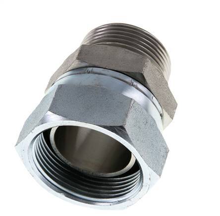 G 1 1/2'' x G 1 1/4'' F/M Verzinkter Stahl Reduzieradapter 125 bar - Hydraulisch